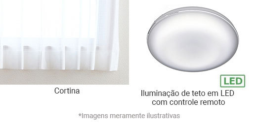 Cortina, lluminação de teto em LED com controle remoto