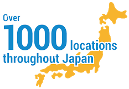 over 1000 locations throughout Japan