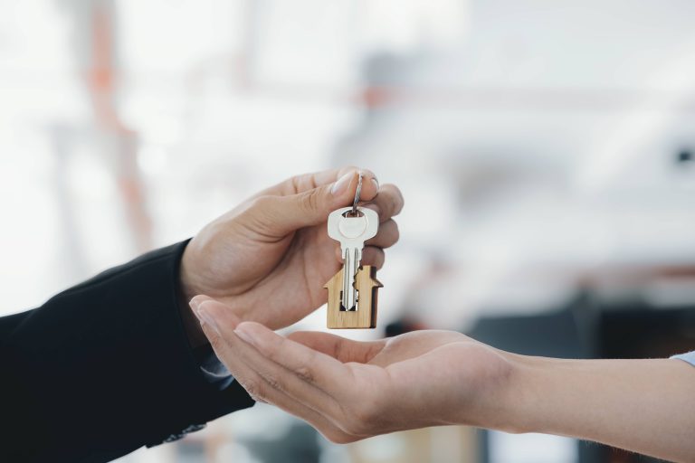 Handing the apartment key