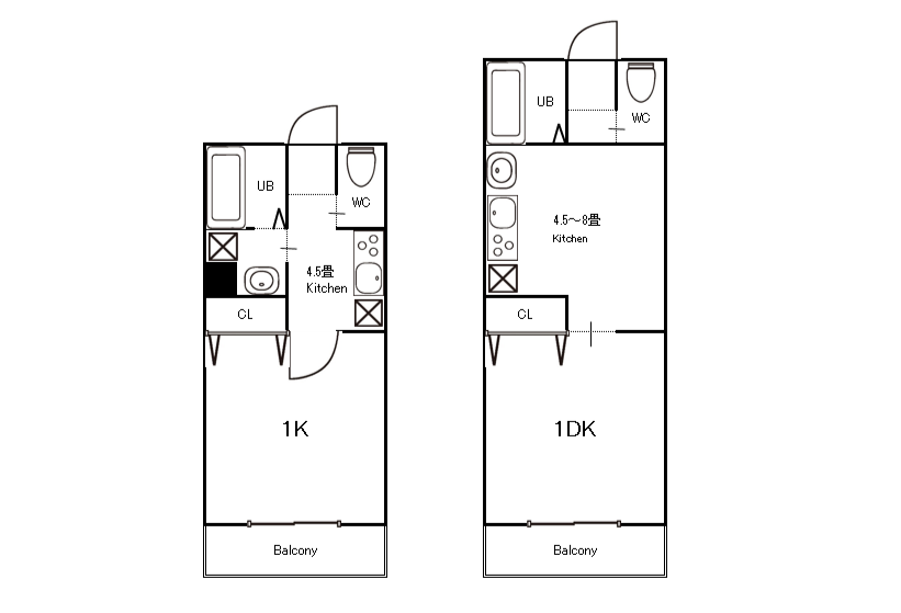 Chi tiết mặt bằng căn hộ studio – Ưu nhược điểm và sự khác biệt giữa căn hộ 1K và 1DK 9 image12