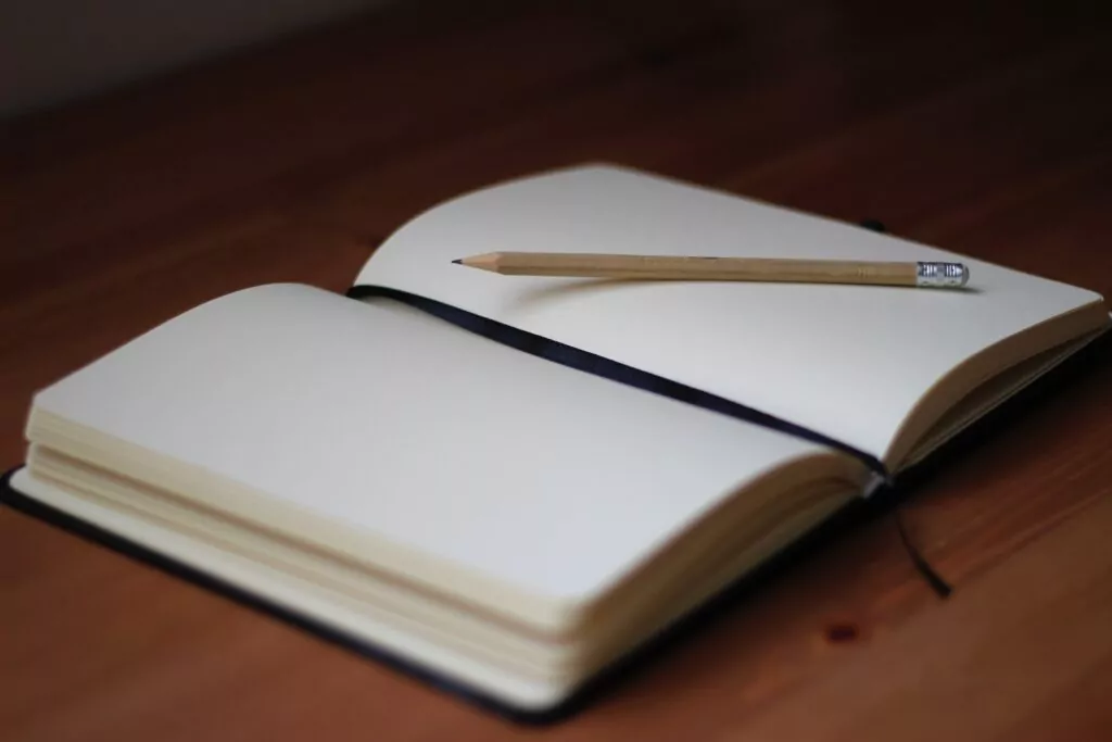 Book and pencil