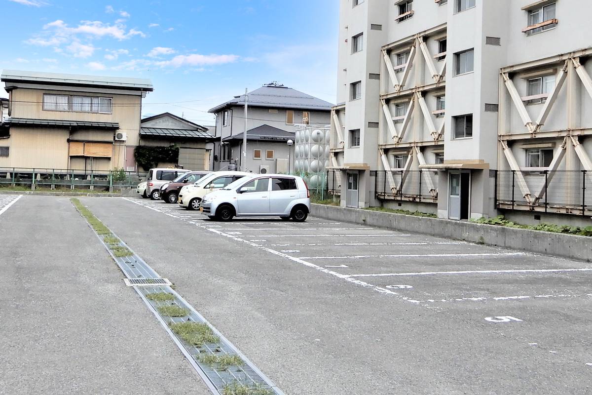 Parking lot of Village House Kunomoto in Tendo-shi