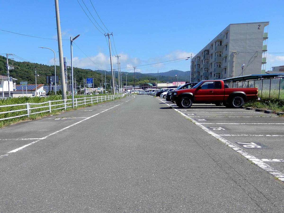 Parking lot of Village House Mangokuura in Ishinomaki-shi