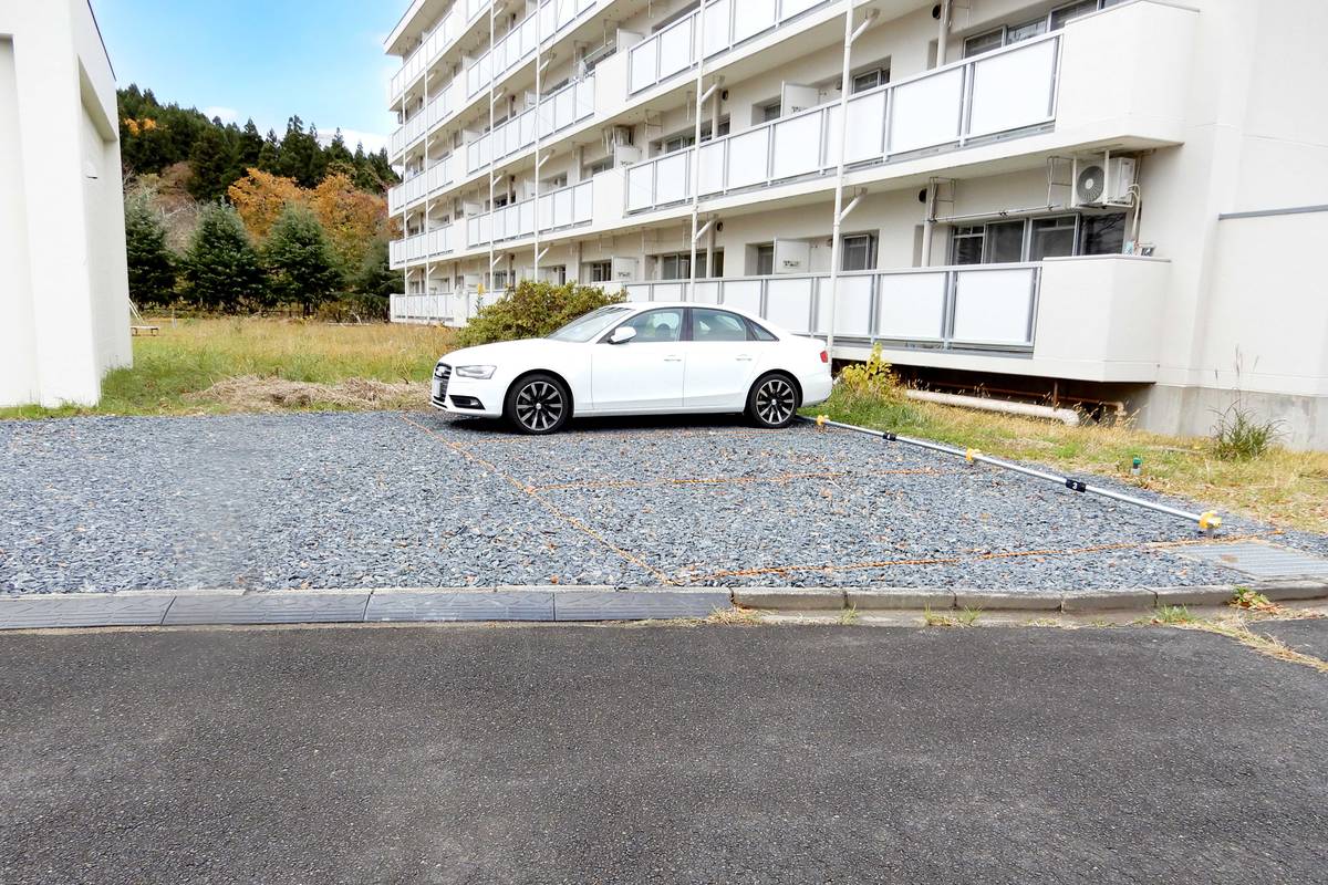 Parking lot of Village House Fujisawa in Ichinoseki-shi
