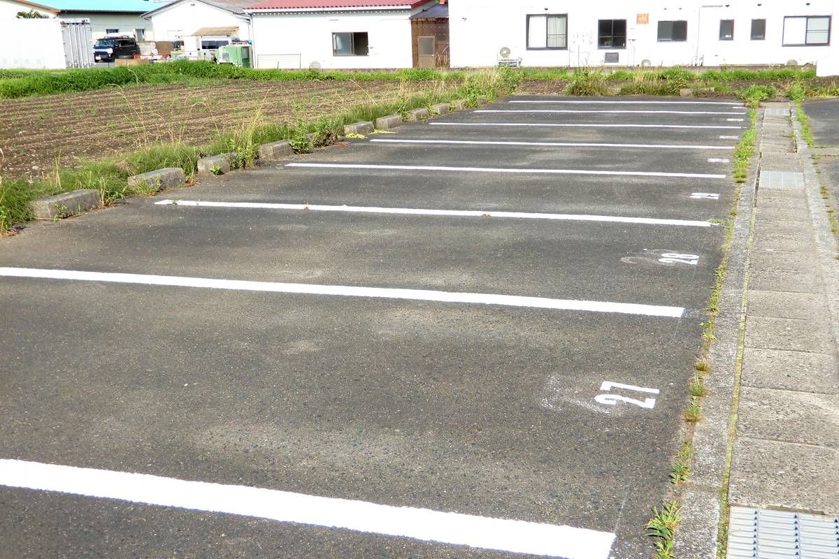 Parking lot of Village House Kita Nagano in Minamisoma-shi