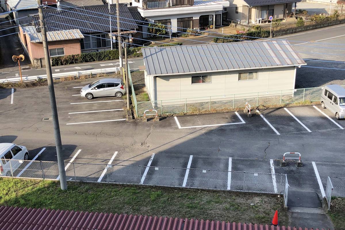 Parking lot of Village House Takasai in Shimotsuma-shi