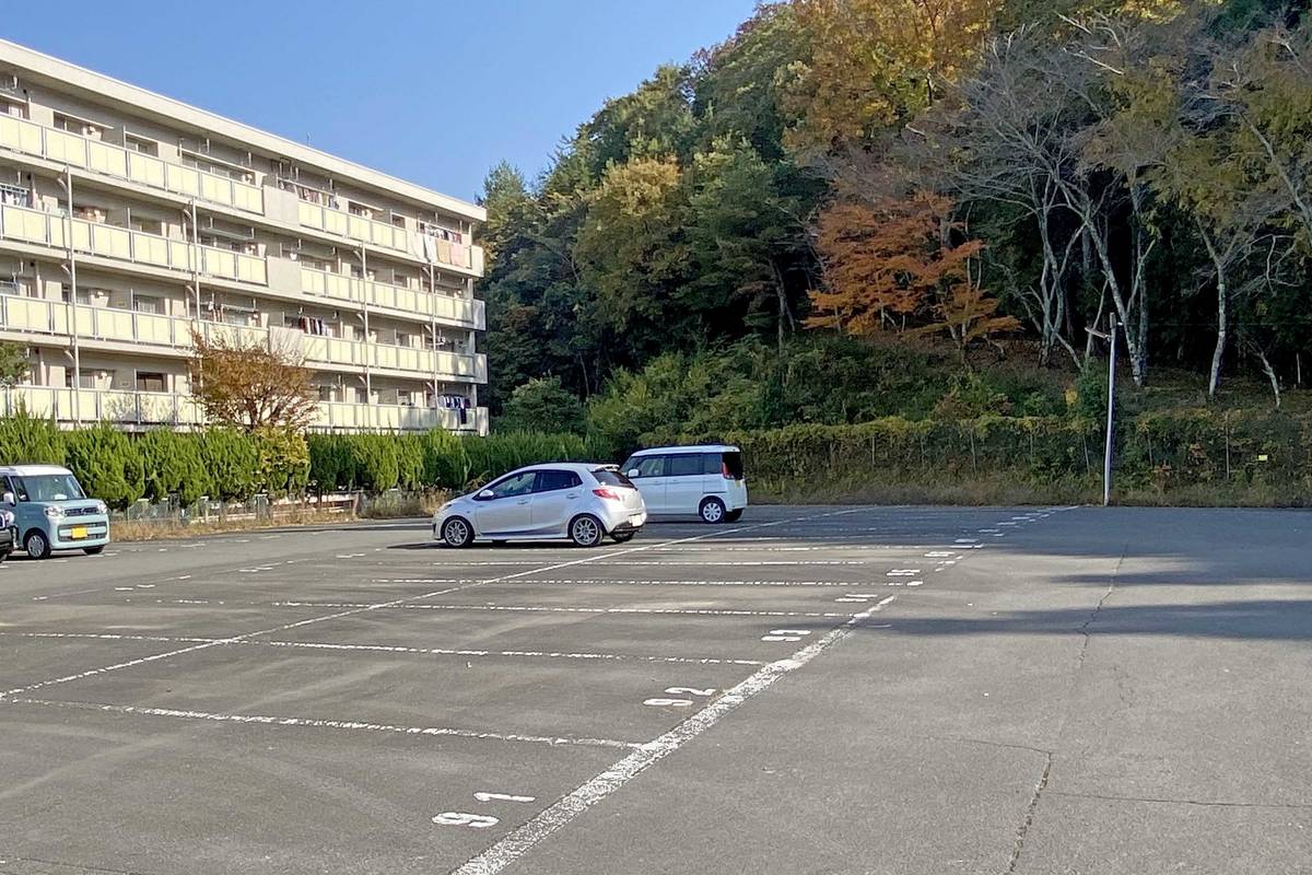 Parking lot of Village House Kaibara in Tamba-shi