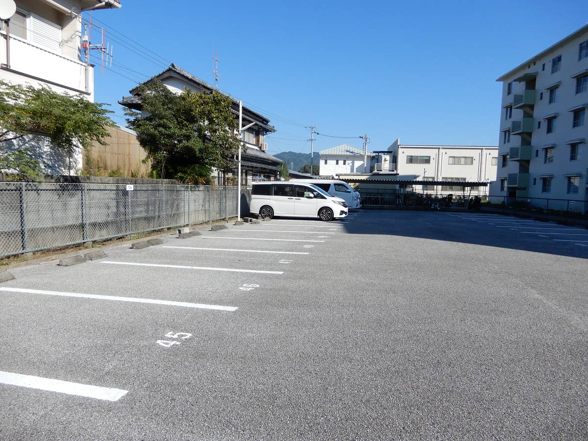 Parking lot of Village House Aki in Aki-shi