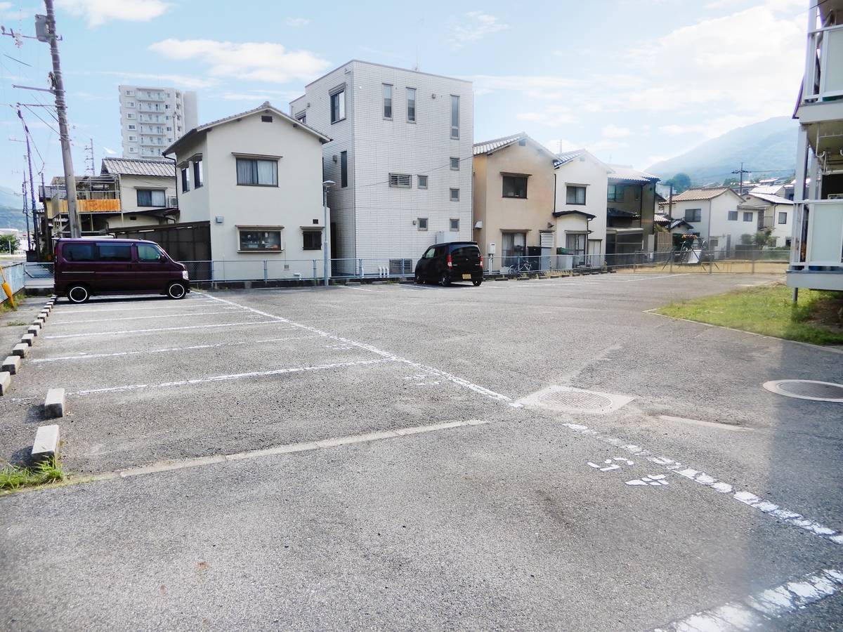 Parking lot of Village House Nakano in Aki-ku