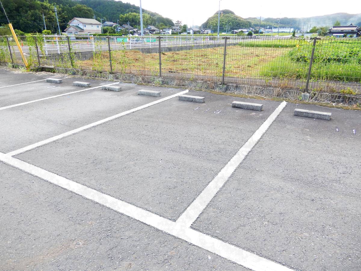 Parking lot of Village House Kuse in Maniwa-shi