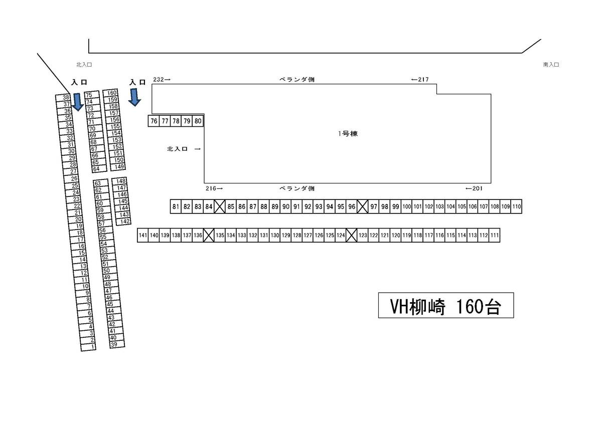 Mapa do Estacionamento de Village House Yanagisaki Tower em Kawaguchi-shi