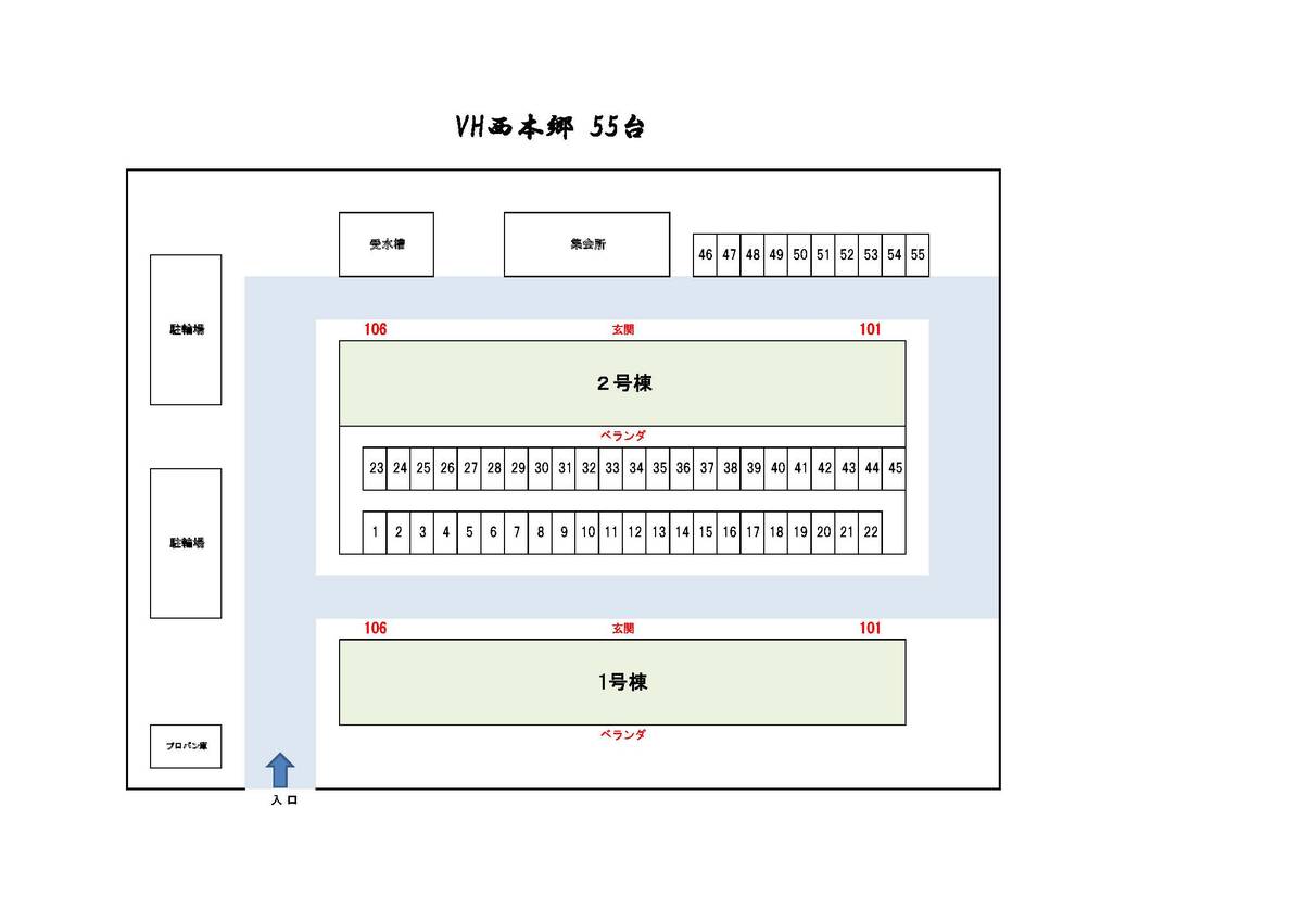 Toyama-shi मा Village House Nishihongou को पार्किङ स्पेसको नक्सा