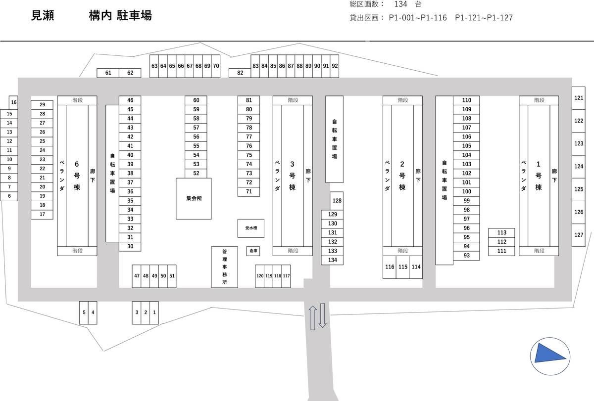 Kashihara-shi मा Village House Mise को पार्किङ स्पेसको नक्सा