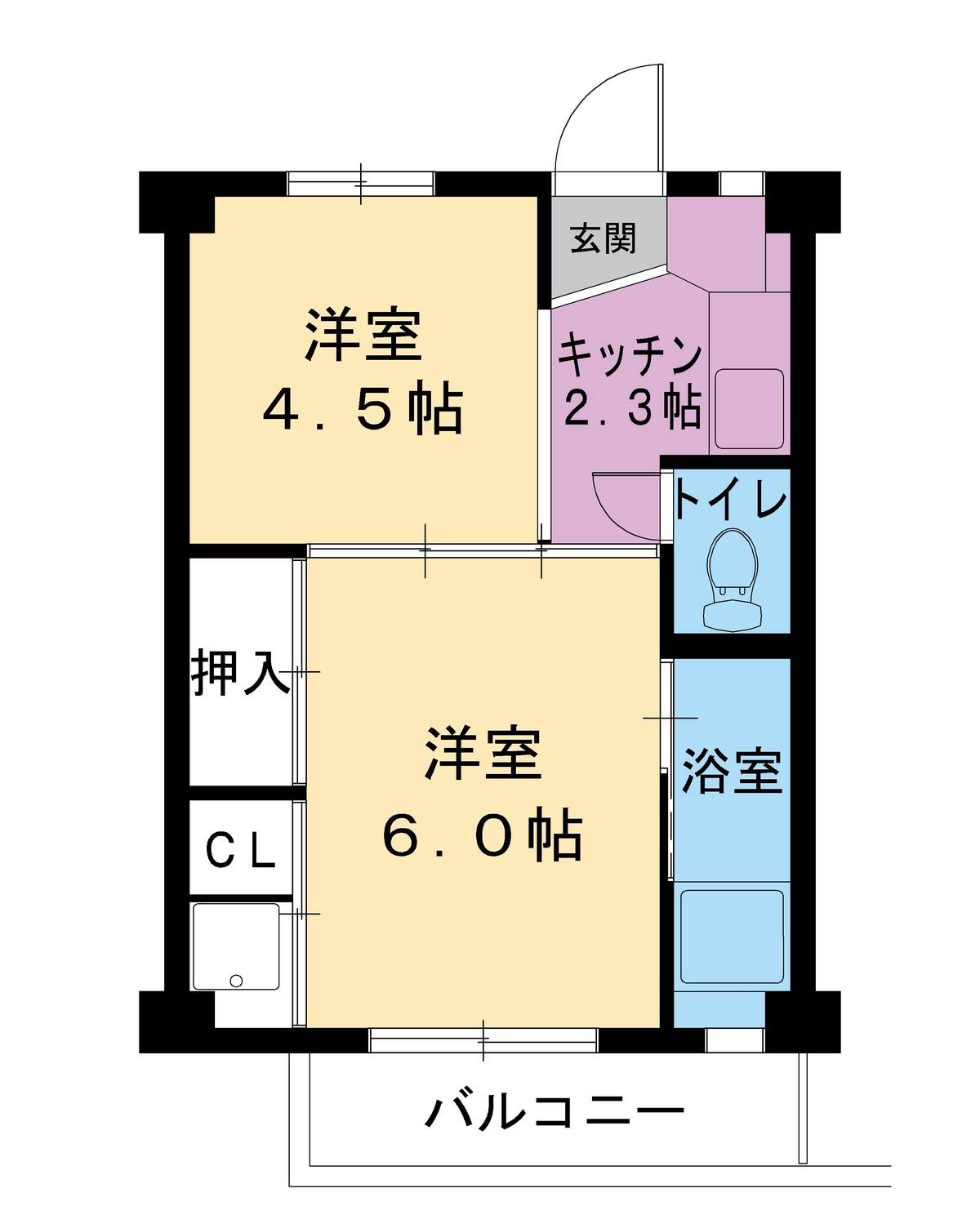 2K denah lantai Village House Minori di Omitama-shi