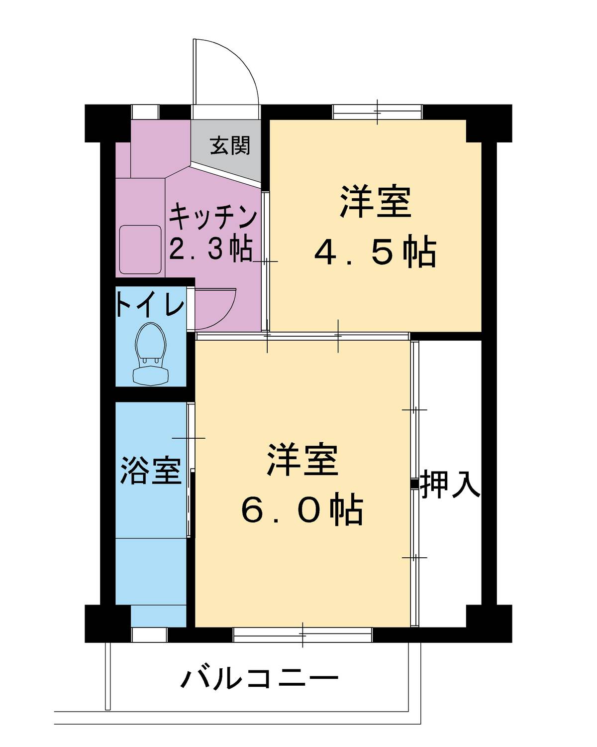 2K floorplan of Village House Takatomi in Yamagata-shi