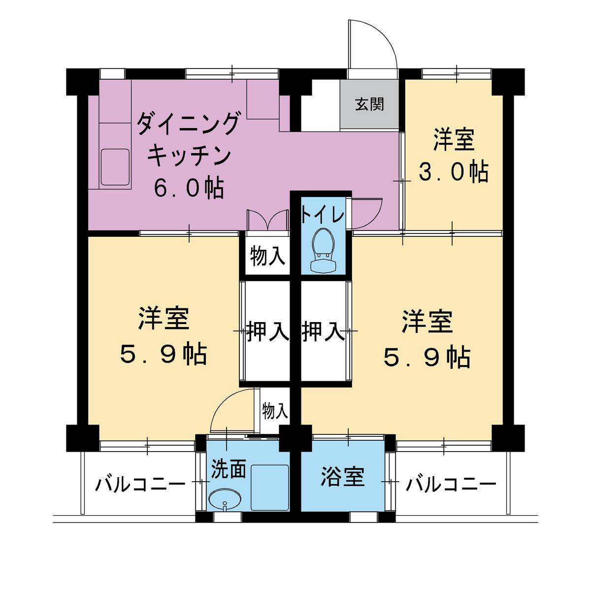 Planta 3DK Village House Mizushima em Kurashiki-shi