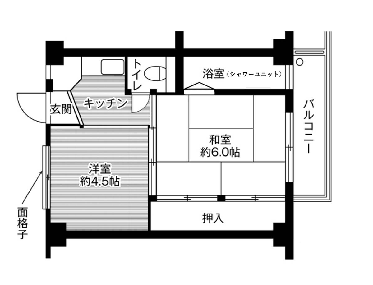 1DK floorplan of Village House Miyauchi in Omihachiman-shi