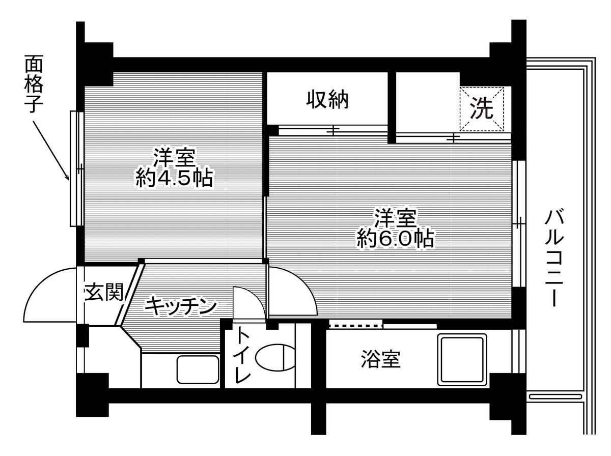 Koriyama-shi मा Village House Asaka को 2K फ्लोरप्लान