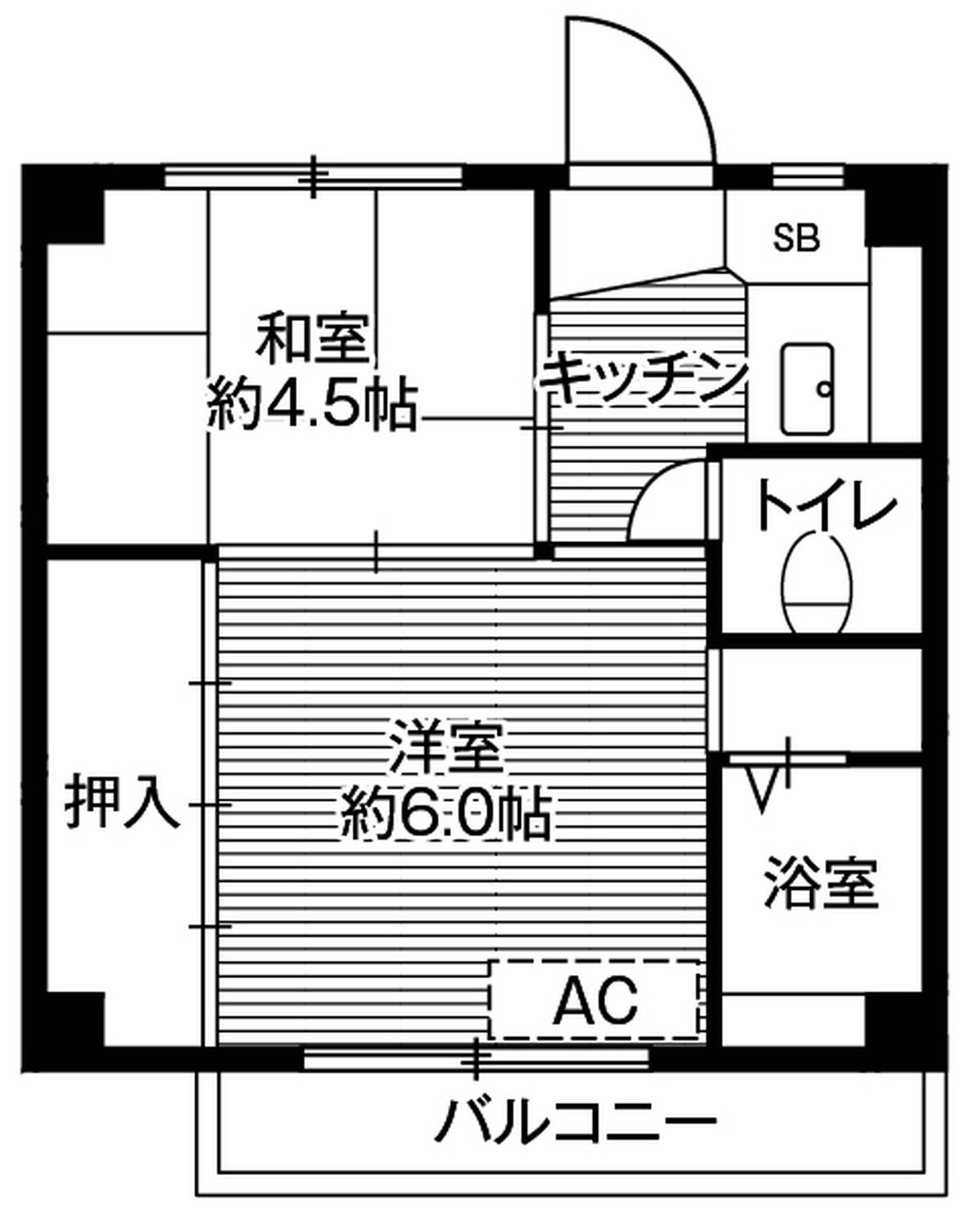 2K floorplan of Village House Higashi Ohashi in Ishioka-shi