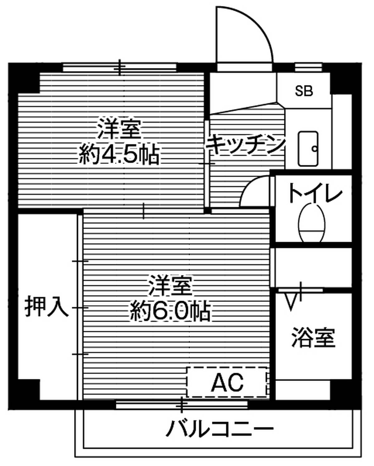 2K floorplan of Village House Shimo Kuzawa in Chuo-ku