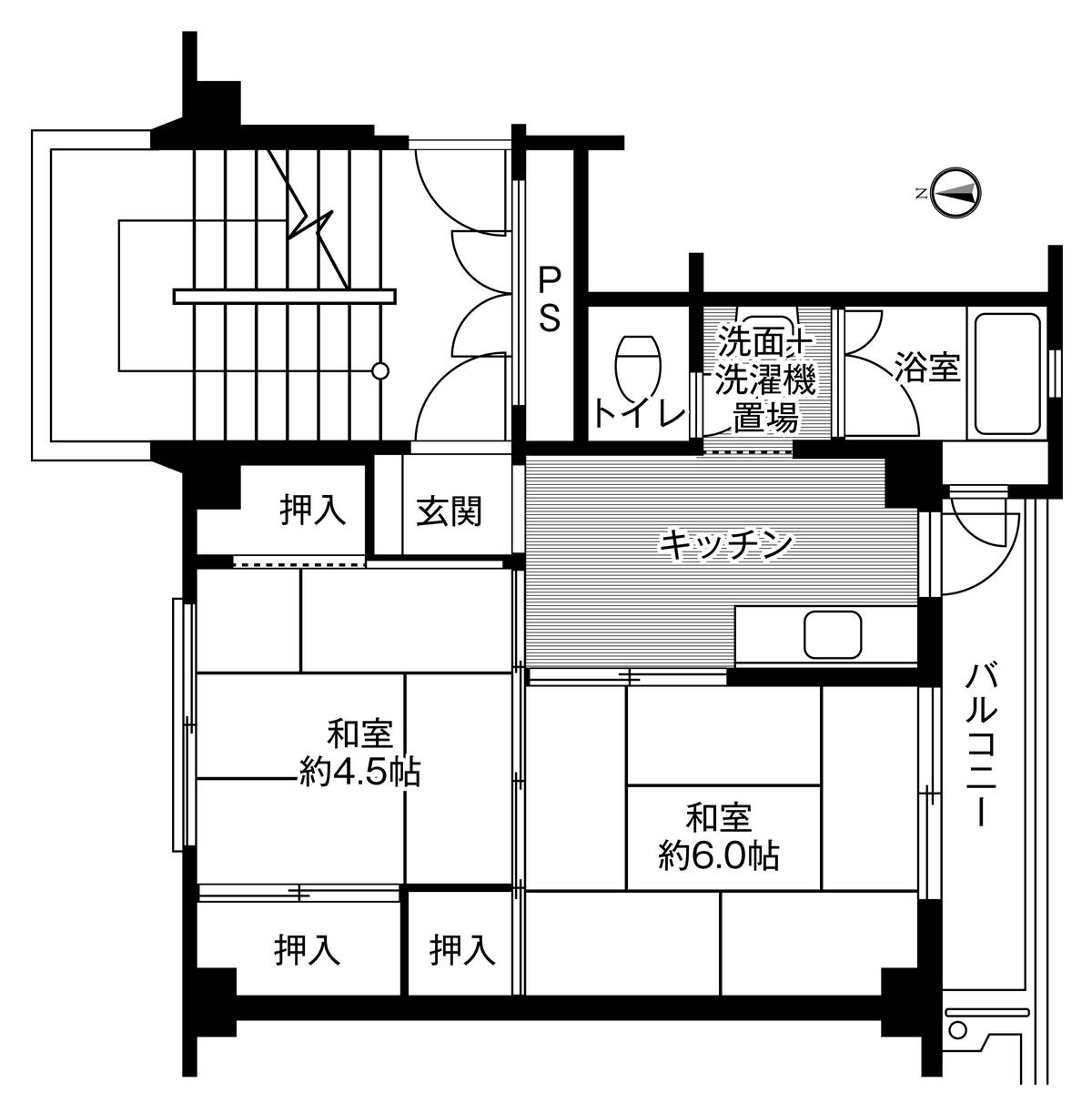 2K floorplan of Village House Goshomiya in Chikusei-shi