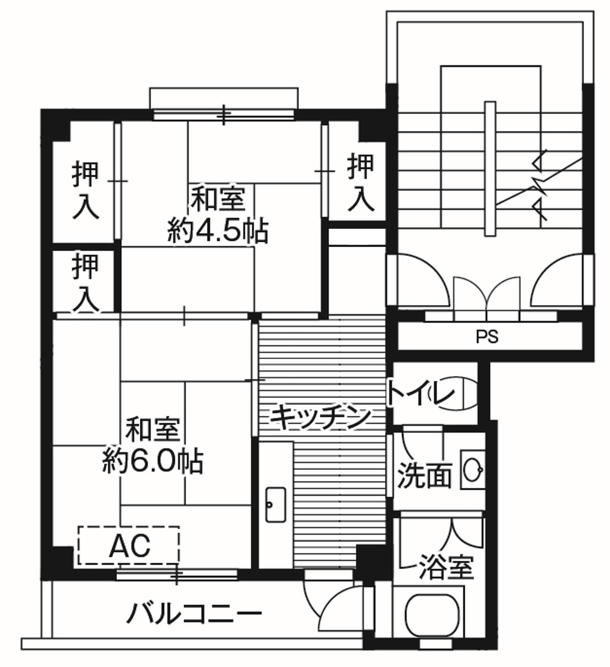 2K floorplan of Village House Tsuchidoi in Yamagata-shi