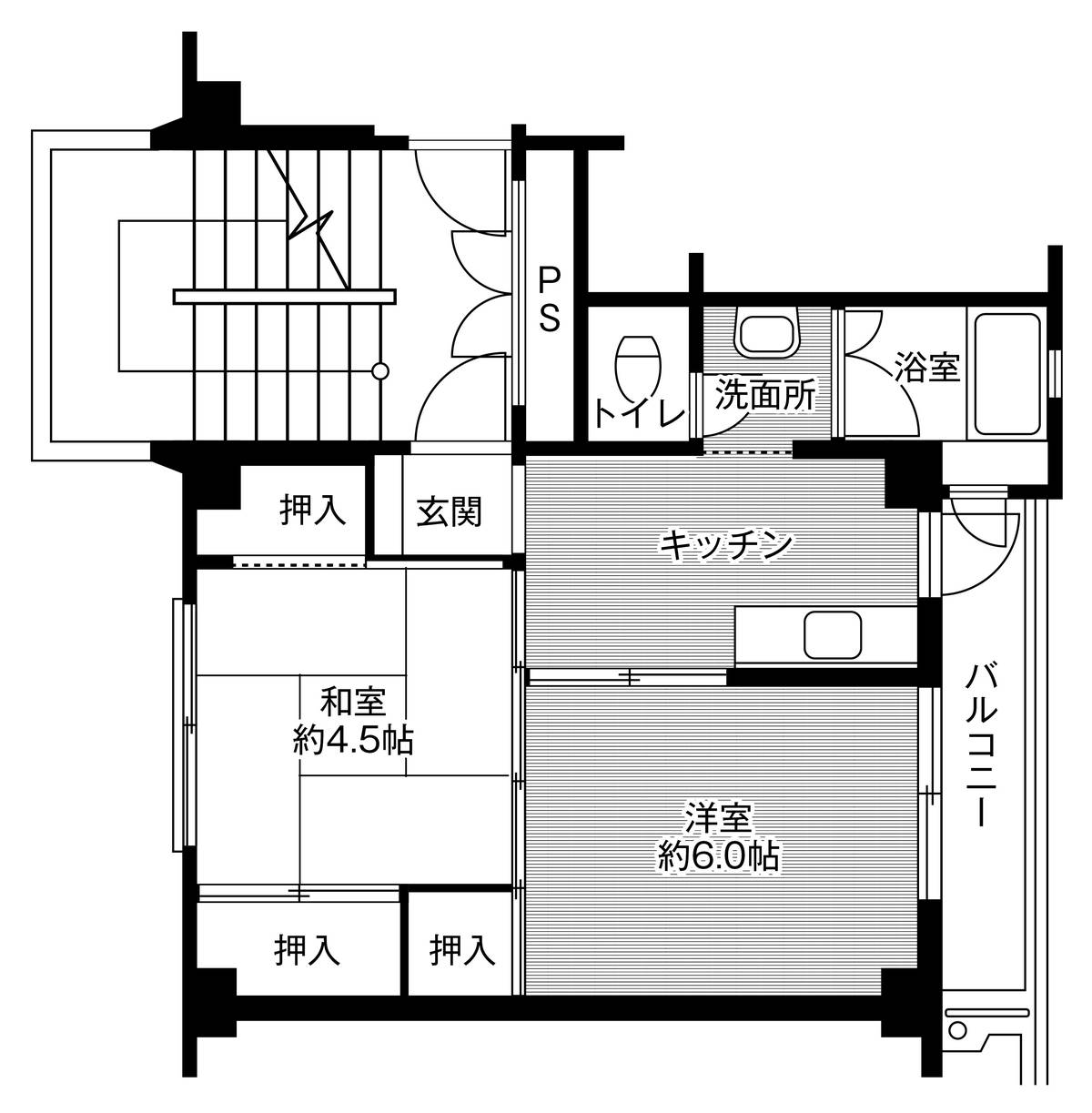 2K floorplan of Village House Migawa in Mito-shi