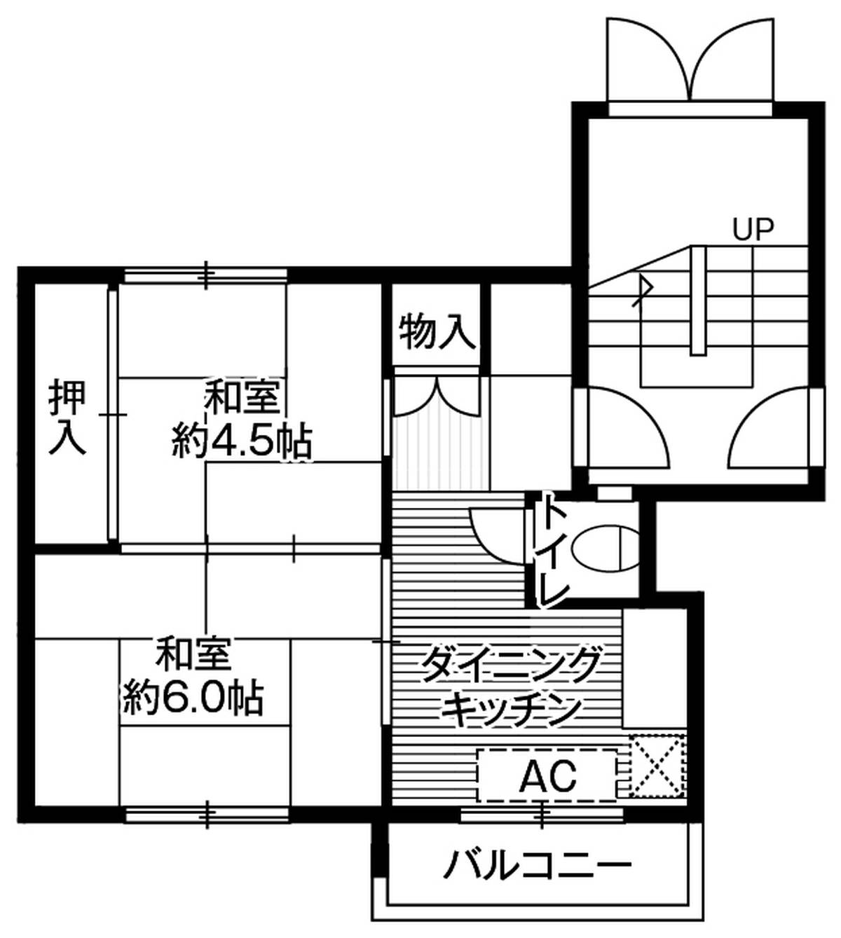 2K floorplan of Village House Takahira in Muroran-shi
