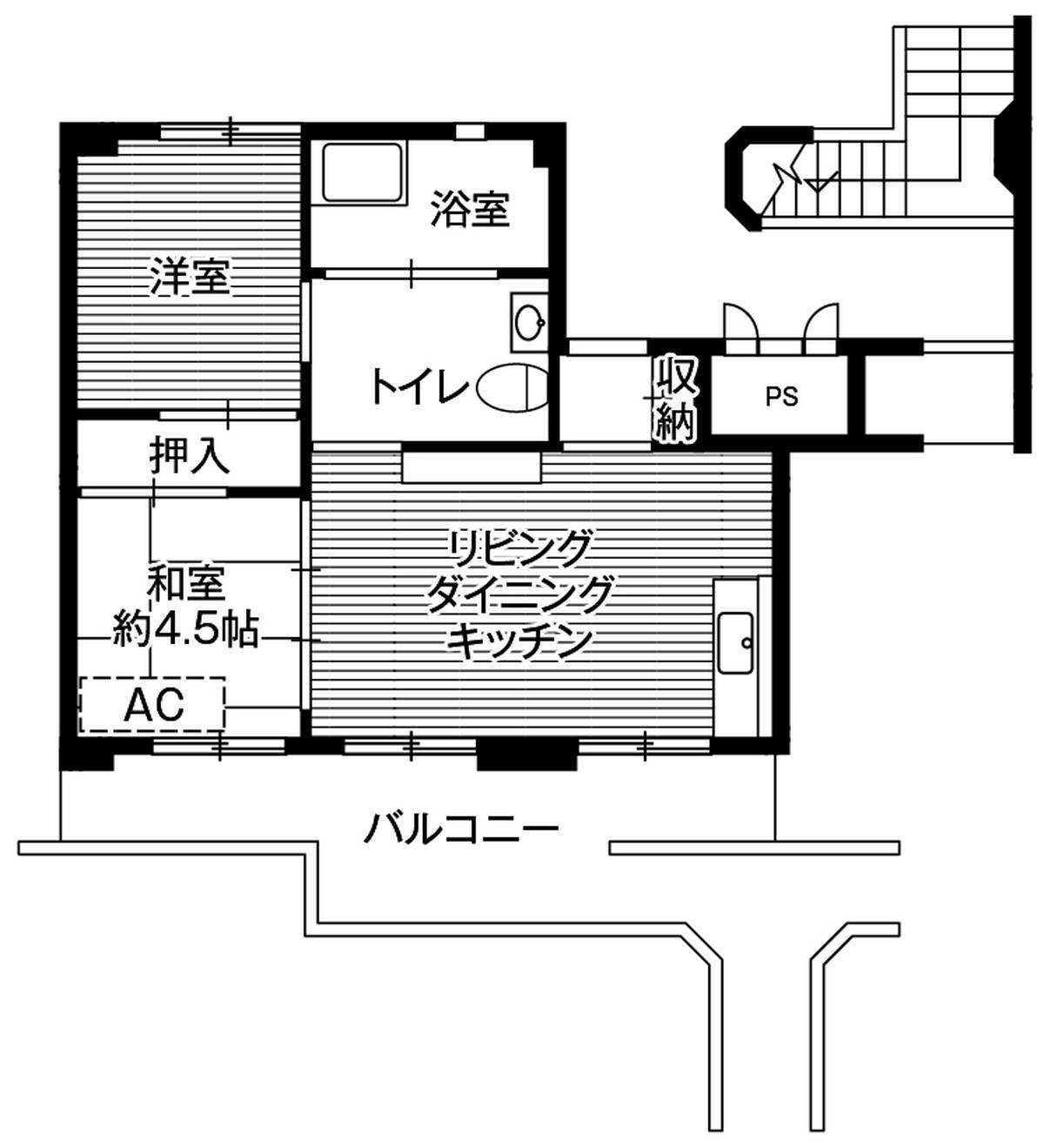 2LDK floorplan of Village House Onahama in Iwaki-shi