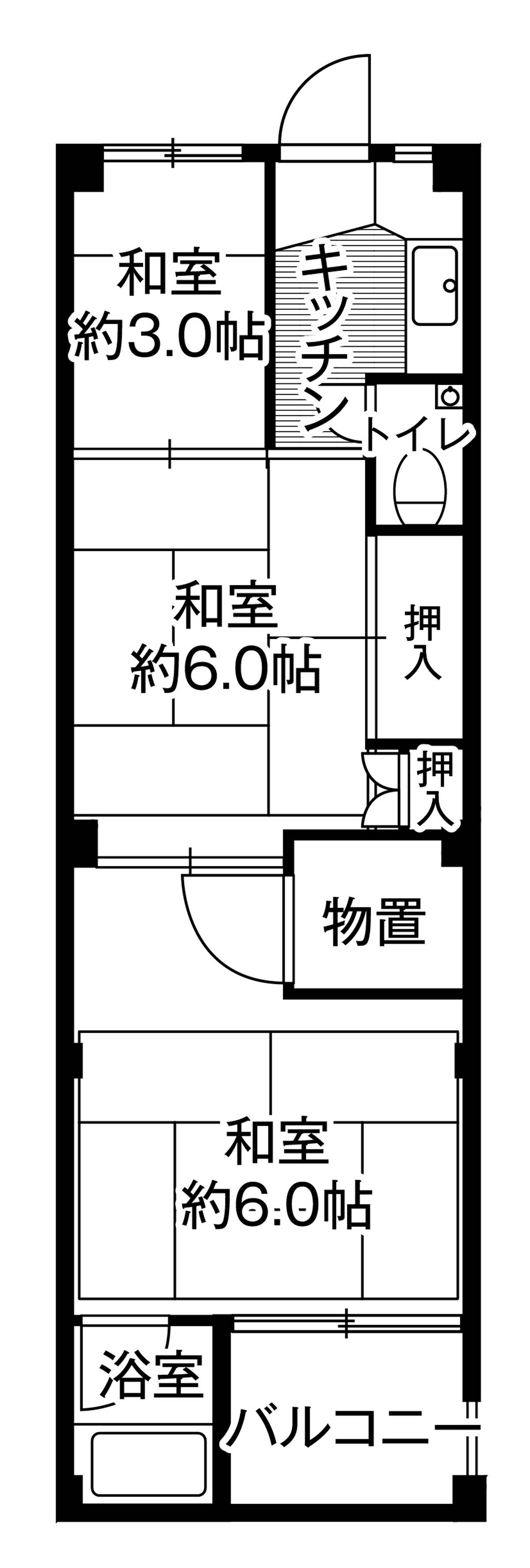 3K floorplan of Village House Shimosarachi in Hatsukaichi-shi