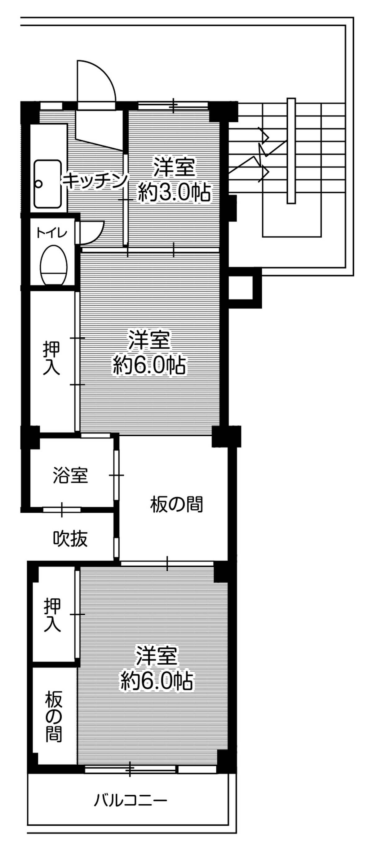 Sơ đồ phòng 3K của Village House Kisabe ở Katano-shi