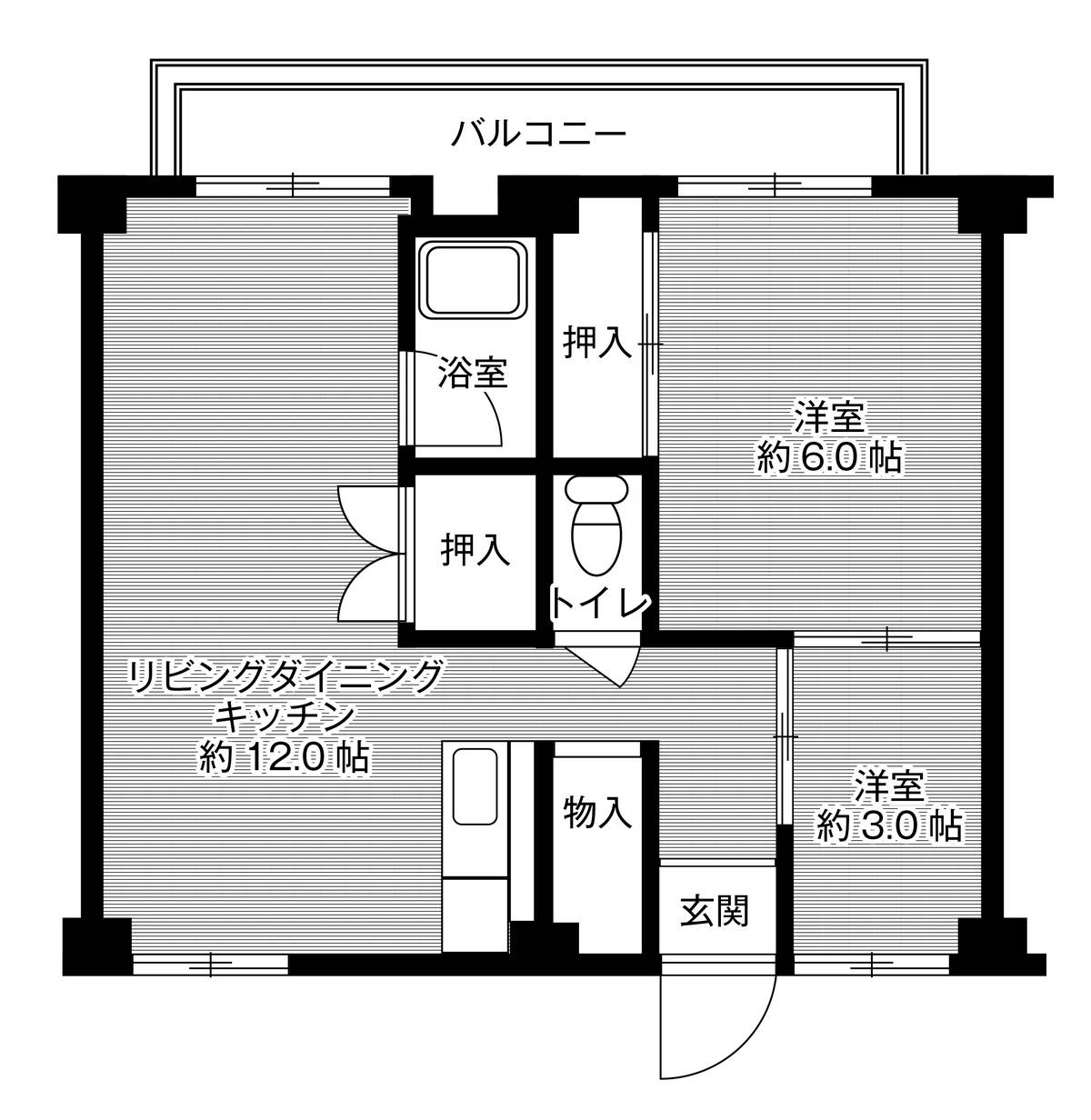2LDK floorplan of Village House Suzurandai in Kita-ku