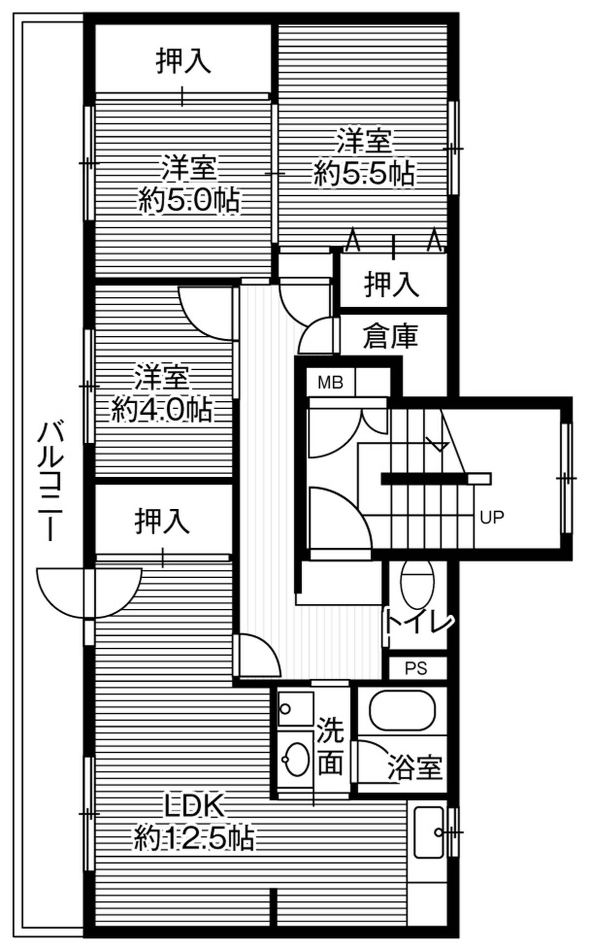 3LDK floorplan of Village House Otanoshike in Kushiro-shi