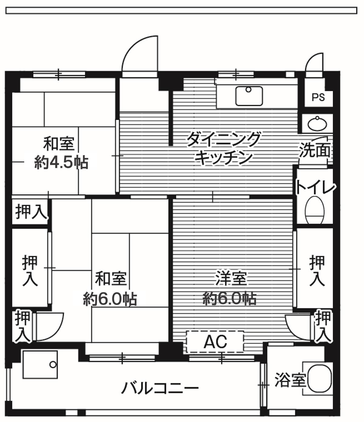 2LDK floorplan of Village House Ageo in Ageo-shi