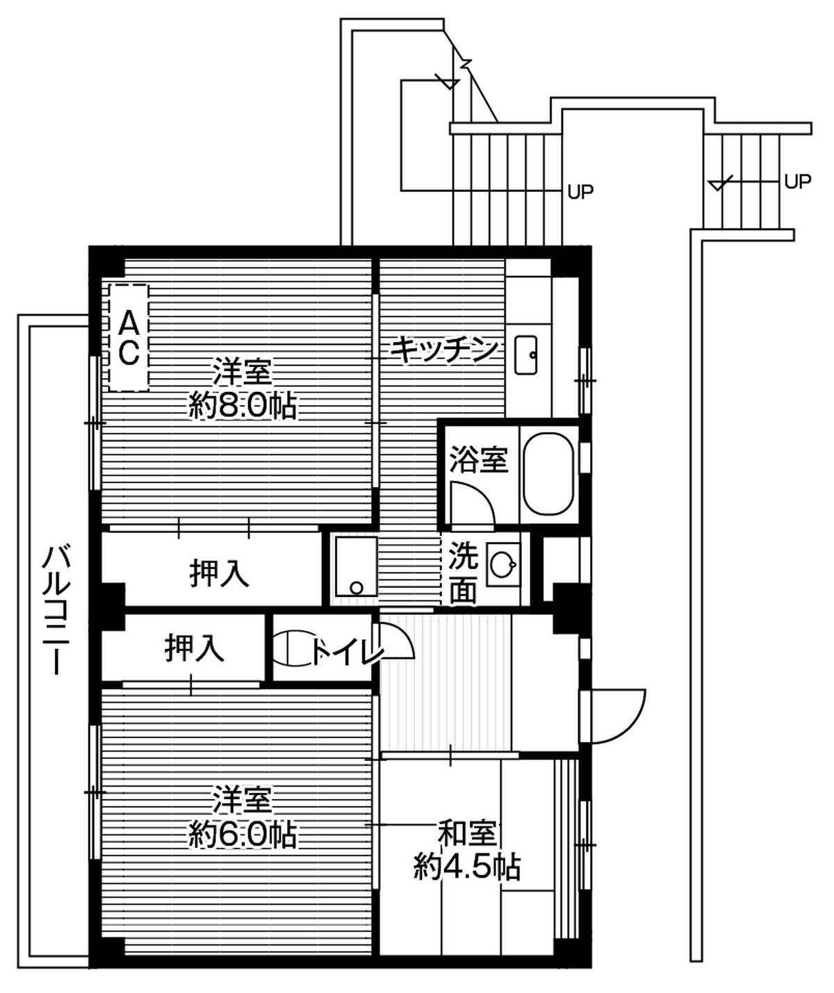 Sơ đồ phòng 2LDK của Village House Ooya ở Minuma-ku