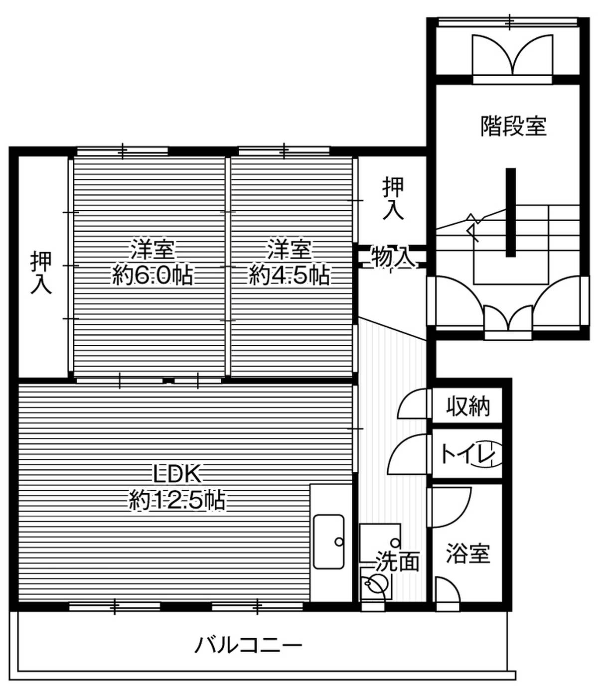 2LDK Hakodate-shi ရှိ Village House Kanahori ၏ အခန်းဖွဲ့စည်းပုံ