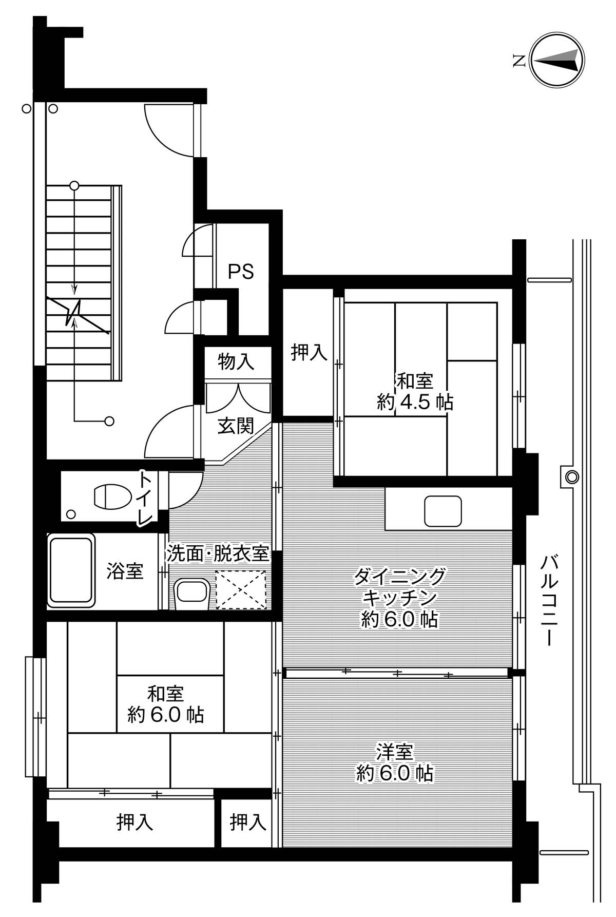 Aomori-shi मा Village House Aino को 3DK फ्लोरप्लान