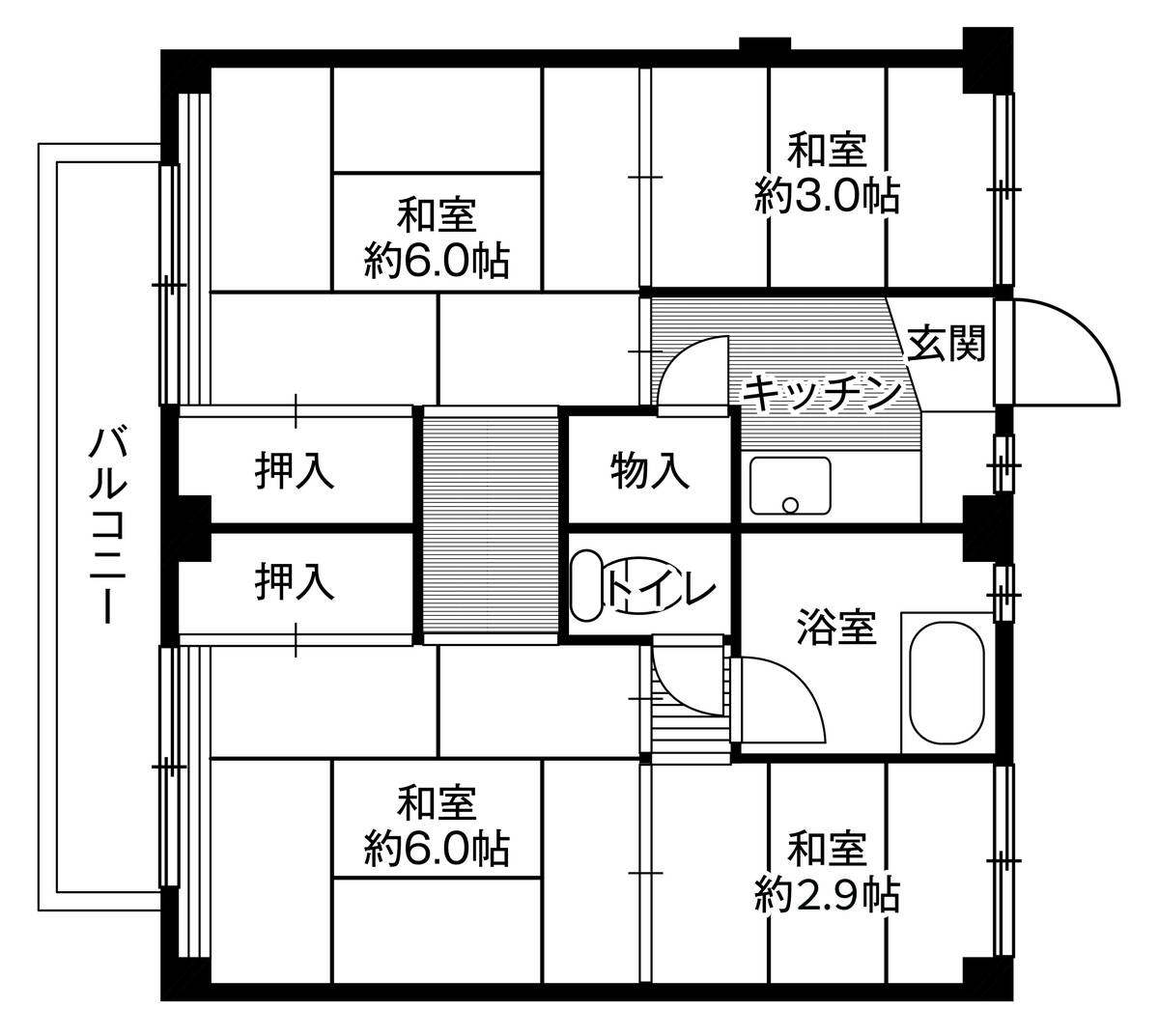 4K Yokkaichi-shi ရှိ Village House Takahanadaira ၏ အခန်းဖွဲ့စည်းပုံ