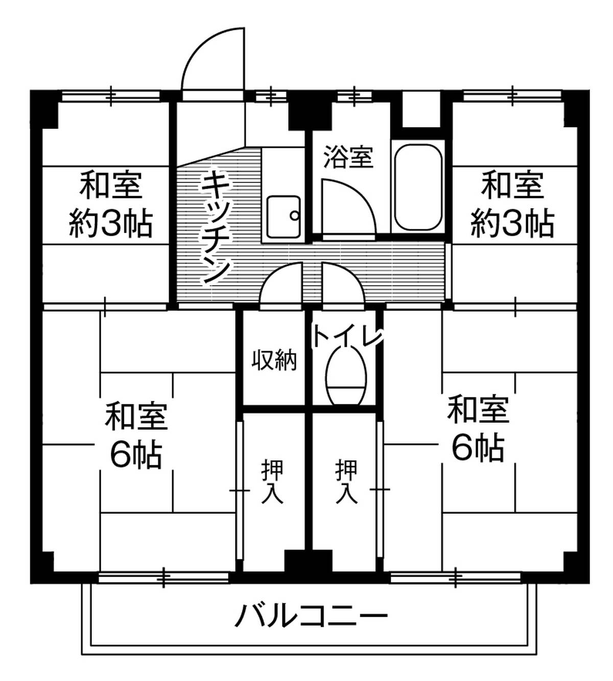 4K denah lantai Village House Noda di Kariya-shi