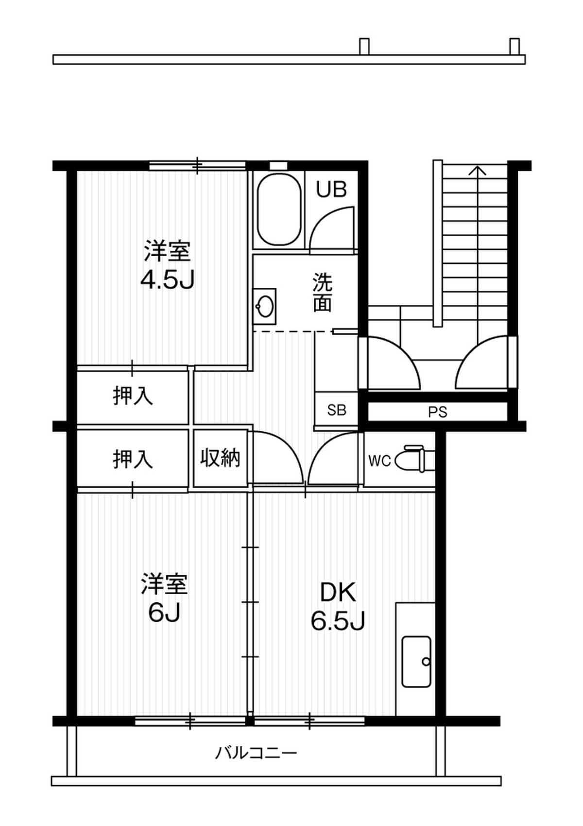 2DK floorplan of Village House Inokuchi in Inazawa-shi