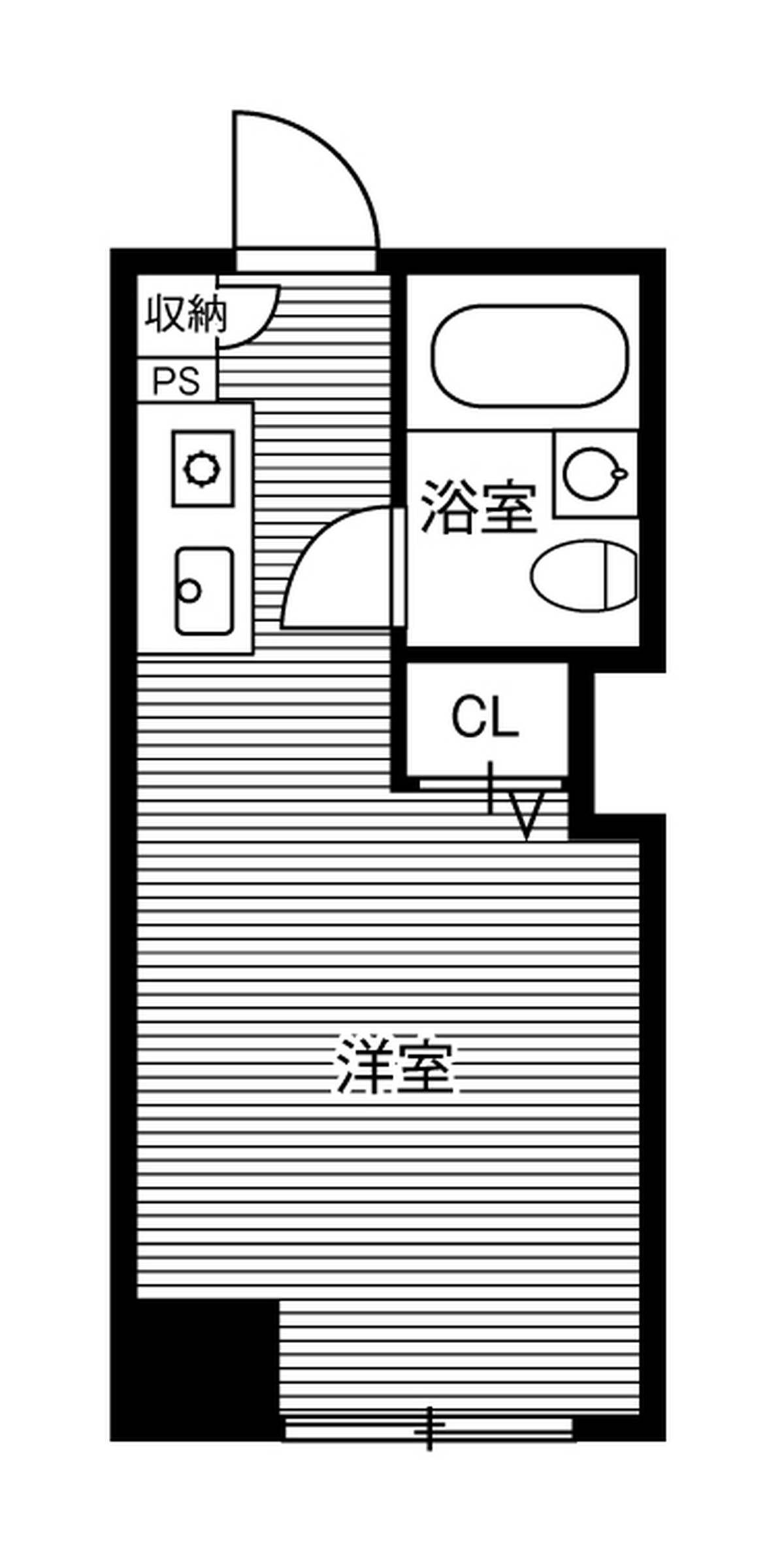 Sơ đồ phòng 1R của Village House Narita Tamatsukuri ở Narita-shi