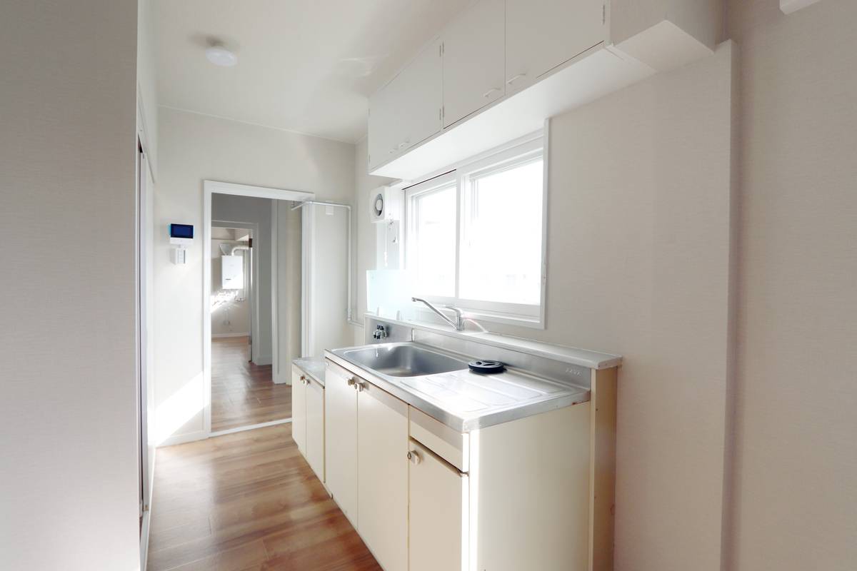 Dapur di Village House Nopporo di Ebetsu-shi