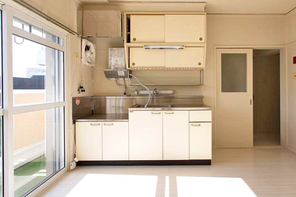 Khu vực bếp của Village House Higashi Tsukisamu ở Toyohira-ku