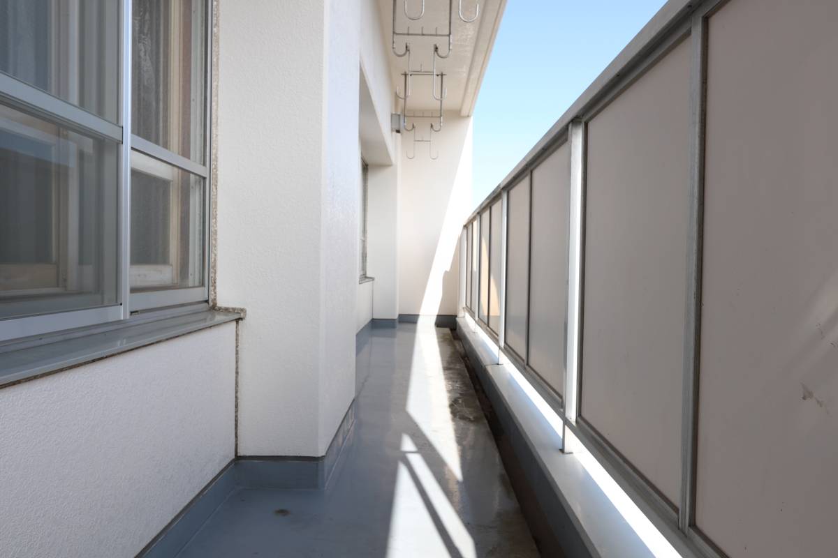 石狩市ビレッジハウス石狩のバルコニー