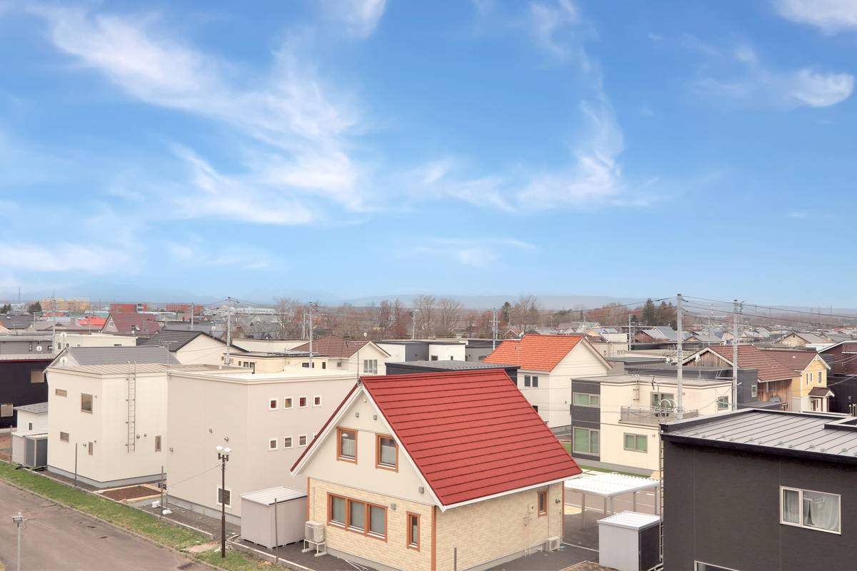 Tầm nhìn từ Village House Megumino Kita ở Eniwa-shi