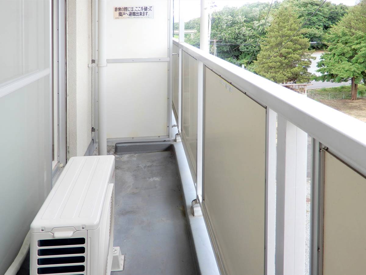 須賀川市ビレッジハウス大桑原のバルコニー