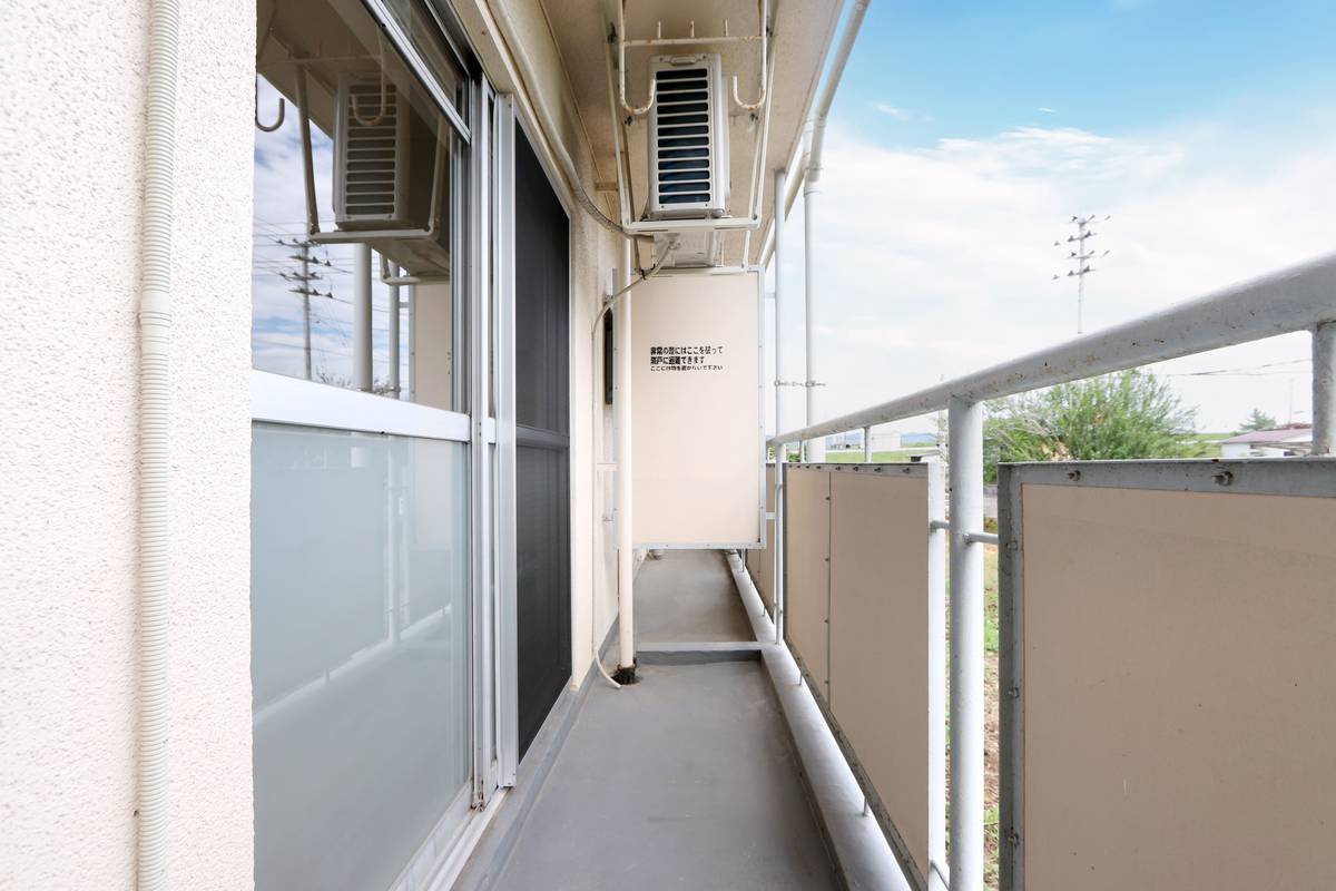 一関市ビレッジハウス関ヶ丘第二のバルコニー