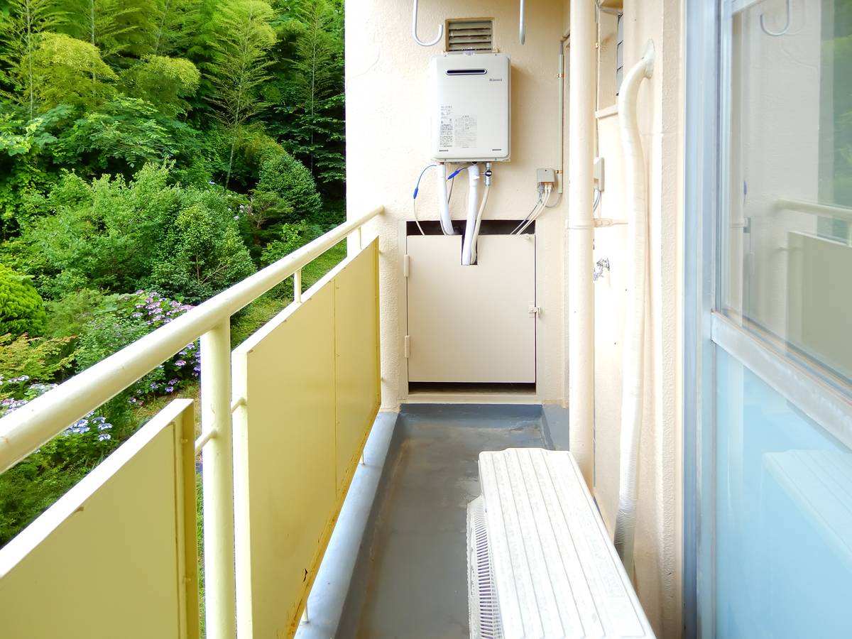 Balcony in Village House Kakunai in Nihommatsu-shi