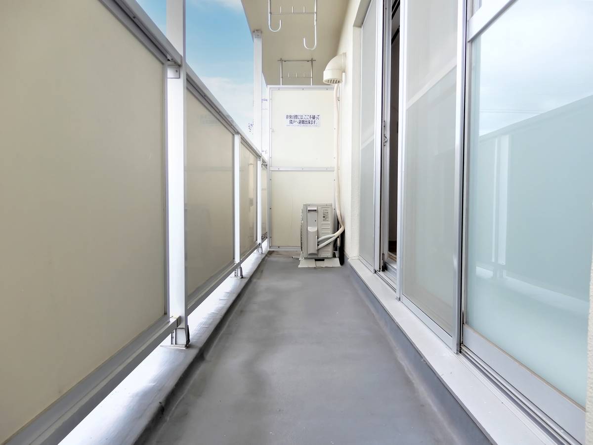 会津若松市ビレッジハウス門田のバルコニー