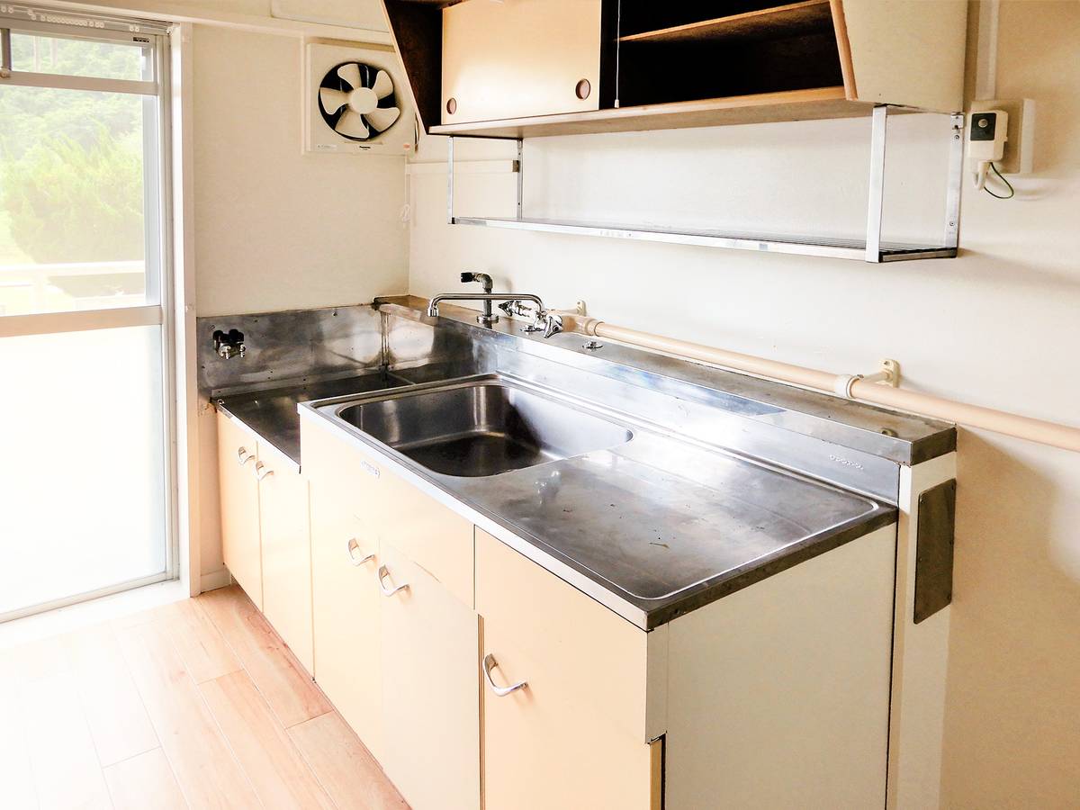 Dapur di Village House Shibajyuku di Ichinoseki-shi